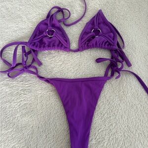 Khassani swimwear purple rings set